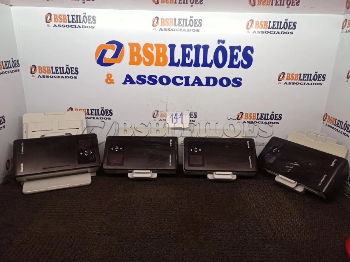 LOTE 141 - 04 SCANNER’S MARCA KODAK. (NO ESTADO) ATENÇÃO! FAZER A VISITAÇÃO ANTES DE ARREMATAR, NÃO SABEMOS SE FUNCIONA. LEILÃO NÃO TEM GARANTIA E NEM DEVOLUÇÃO, SUJEITO A POSSÍVEIS AVARIAS VISÍVEIS/OCULTAS E/OU AUSÊNCIA DE COMPONENTES.