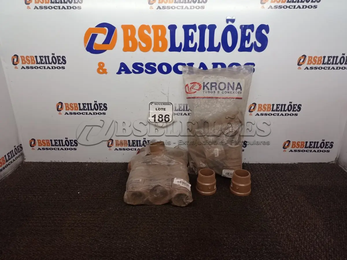 LOTE 186 - 02 PACOTES DE ADAPTADORES 60MM MARCA KRONA(NOVO). (NO ESTADO) ATENÇÃO! FAZER A VISITAÇÃO ANTES DE ARREMATAR, NÃO SABEMOS SE FUNCIONA. LEILÃO NÃO TEM GARANTIA E NEM DEVOLUÇÃO, SUJEITO A POSSÍVEIS AVARIAS VISÍVEIS/OCULTAS E/OU AUSÊNCIA DE COMPONENTES.