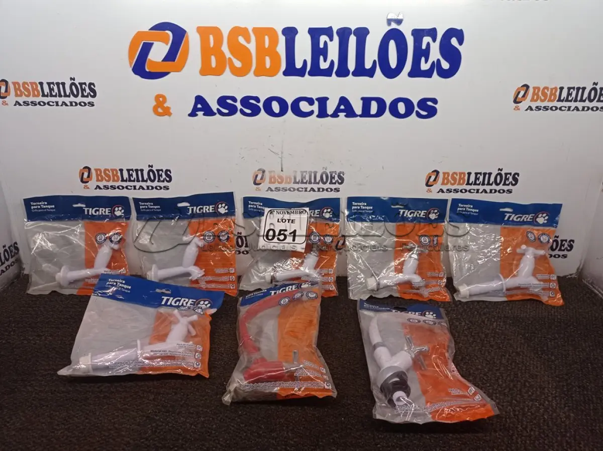 LOTE 051 - 08 TORNEIRAS MODELOS DIVERSOS MARCA TIGRE(NOVO). (NO ESTADO) ATENÇÃO! FAZER A VISITAÇÃO ANTES DE ARREMATAR, NÃO SABEMOS SE FUNCIONA. LEILÃO NÃO TEM GARANTIA E NEM DEVOLUÇÃO, SUJEITO A POSSÍVEIS AVARIAS VISÍVEIS/OCULTAS E/OU AUSÊNCIA DE COMPONENTES.