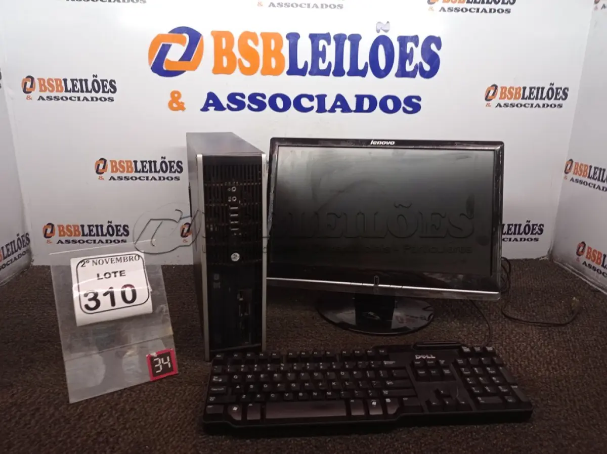 LOTE 310 - 01 CPU MARCA HP, 01 MONITOR MARCA LENOVO E 01 TECLADO. (NO ESTADO) ATENÇÃO! FAZER A VISITAÇÃO ANTES DE ARREMATAR, NÃO SABEMOS SE FUNCIONA. LEILÃO NÃO TEM GARANTIA E NEM DEVOLUÇÃO, SUJEITO A POSSÍVEIS AVARIAS VISÍVEIS/OCULTAS E/OU AUSÊNCIA DE COMPONENTES.