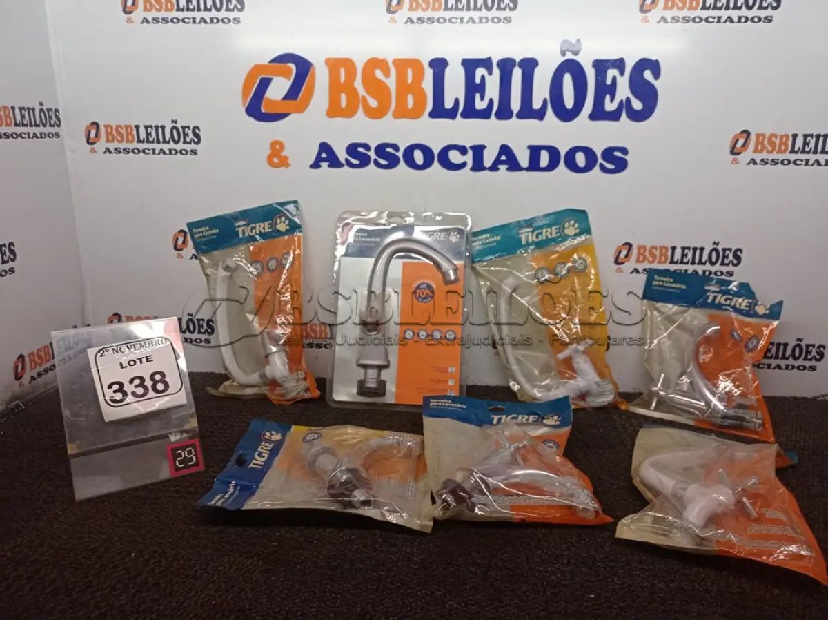 LOTE 338 - 06 TORNEIRAS MODELOS DIVERSOS MARCA TIGRE(NOVO). (NO ESTADO) ATENÇÃO! FAZER A VISITAÇÃO ANTES DE ARREMATAR, NÃO SABEMOS SE FUNCIONA. LEILÃO NÃO TEM GARANTIA E NEM DEVOLUÇÃO, SUJEITO A POSSÍVEIS AVARIAS VISÍVEIS/OCULTAS E/OU AUSÊNCIA DE COMPONENTES.