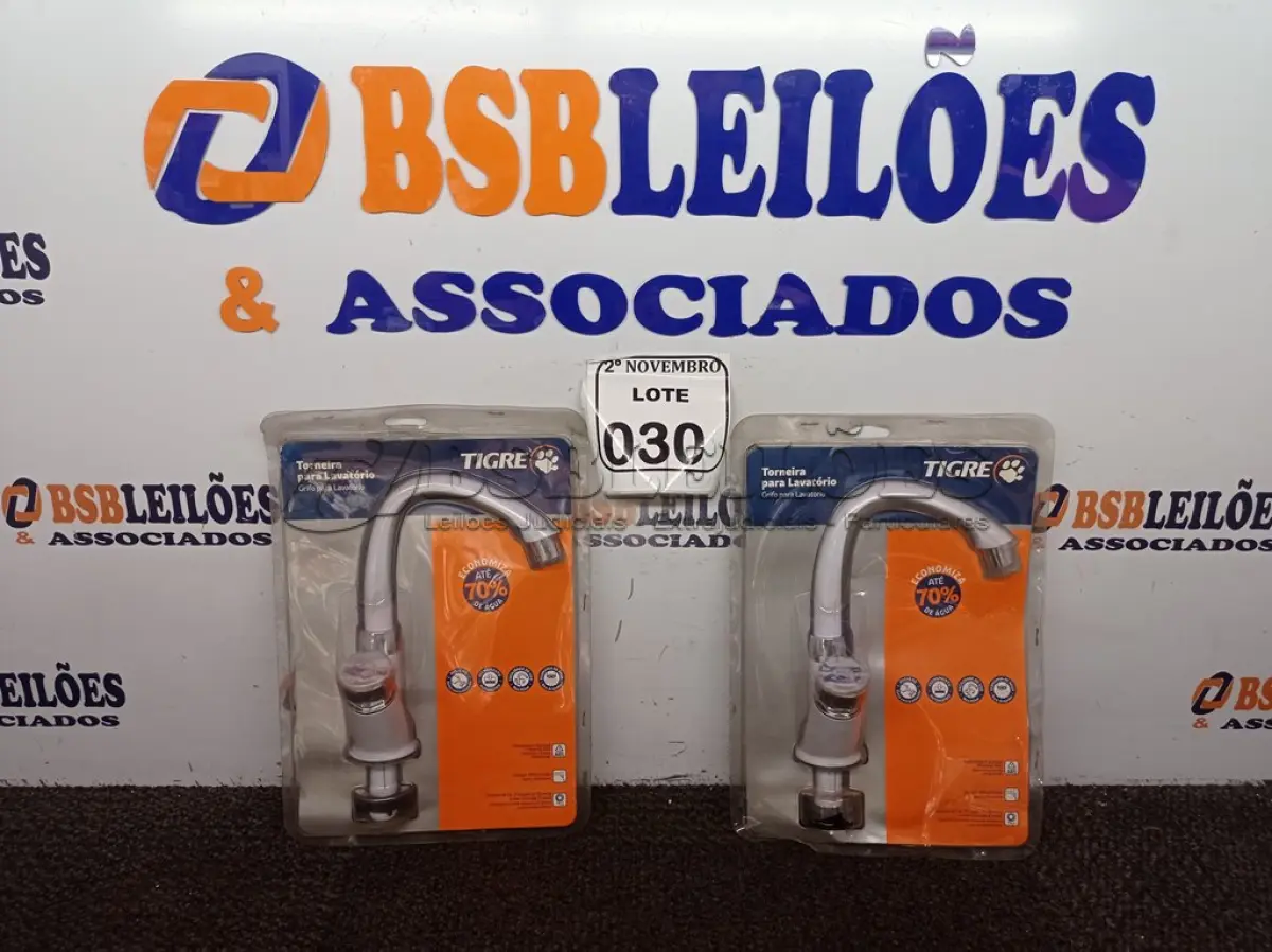 LOTE 030 - 04 TORNEIRAS MODELOS DIVERSOS MARCA TIGRE(NOVO). (NO ESTADO) ATENÇÃO! FAZER A VISITAÇÃO ANTES DE ARREMATAR, NÃO SABEMOS SE FUNCIONA. LEILÃO NÃO TEM GARANTIA E NEM DEVOLUÇÃO, SUJEITO A POSSÍVEIS AVARIAS VISÍVEIS/OCULTAS E/OU AUSÊNCIA DE COMPONENTES.