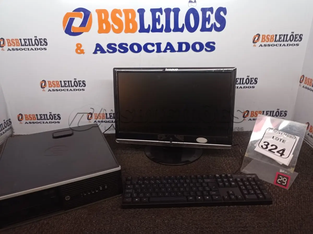 LOTE 324 - 01 CPU MARCA HP, 01 MONITOR MARCA LENOVO E 01 TECLADO. (NO ESTADO) ATENÇÃO! FAZER A VISITAÇÃO ANTES DE ARREMATAR, NÃO SABEMOS SE FUNCIONA. LEILÃO NÃO TEM GARANTIA E NEM DEVOLUÇÃO, SUJEITO A POSSÍVEIS AVARIAS VISÍVEIS/OCULTAS E/OU AUSÊNCIA DE COMPONENTES.