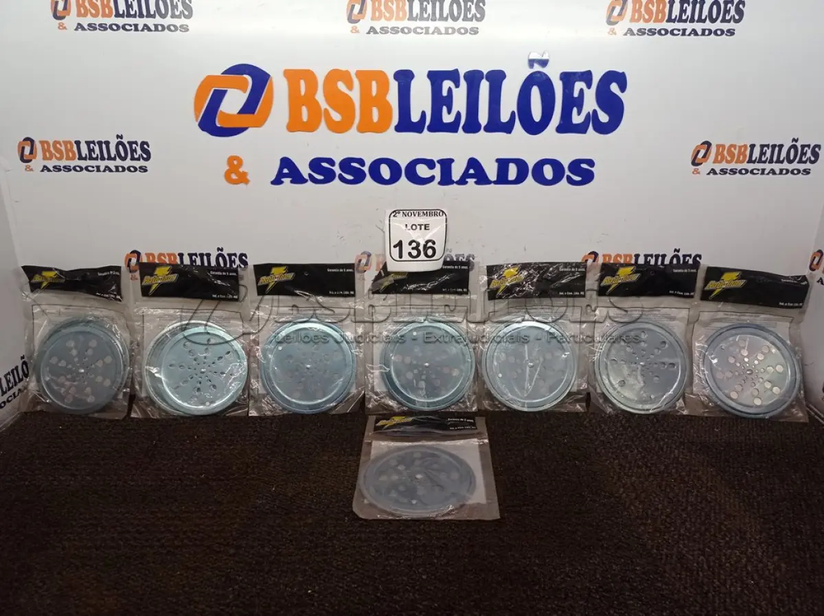 LOTE 136 - 08 TAMPAS DE RALO EM INOX(NOVO). (NO ESTADO) ATENÇÃO! FAZER A VISITAÇÃO ANTES DE ARREMATAR, NÃO SABEMOS SE FUNCIONA. LEILÃO NÃO TEM GARANTIA E NEM DEVOLUÇÃO, SUJEITO A POSSÍVEIS AVARIAS VISÍVEIS/OCULTAS E/OU AUSÊNCIA DE COMPONENTES.