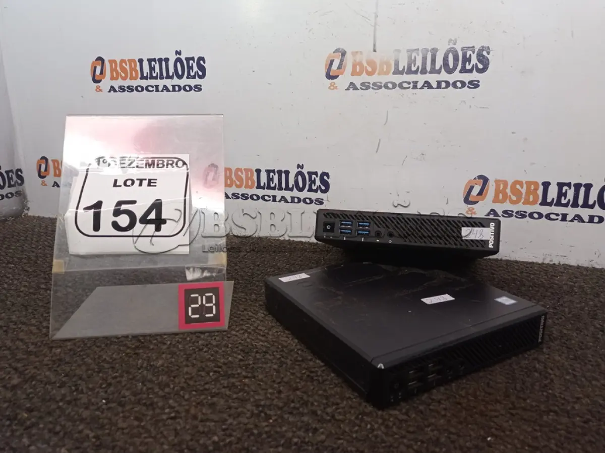 LOTE 154 - 02 MINIS CPU MARCA POSITIVO. (NO ESTADO) ATENÇÃO! FAZER A VISITAÇÃO ANTES DE ARREMATAR, NÃO SABEMOS SE FUNCIONA. LEILÃO NÃO TEM GARANTIA E NEM DEVOLUÇÃO, SUJEITO A POSSÍVEIS AVARIAS VISÍVEIS/OCULTAS E/OU AUSÊNCIA DE COMPONENTES.