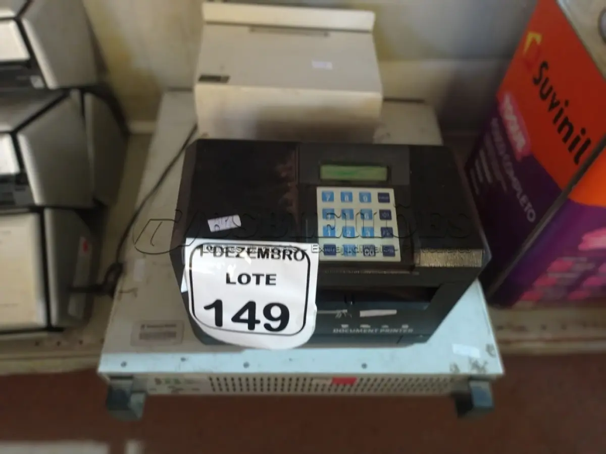 LOTE 149 - 01 ESTABILIZADOR, 02 PROTOCOLADORAS DE DOCUMENTO. (NO ESTADO) ATENÇÃO! FAZER A VISITAÇÃO ANTES DE ARREMATAR, NÃO SABEMOS SE FUNCIONA. LEILÃO NÃO TEM GARANTIA E NEM DEVOLUÇÃO, SUJEITO A POSSÍVEIS AVARIAS VISÍVEIS/OCULTAS E/OU AUSÊNCIA DE COMPONENTES.