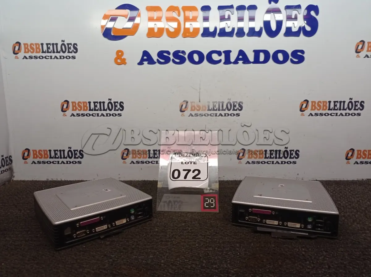 LOTE 072 - 02 MINIS CPU’S MARCA HP. (NO ESTADO) ATENÇÃO! FAZER A VISITAÇÃO ANTES DE ARREMATAR, NÃO SABEMOS SE FUNCIONA. LEILÃO NÃO TEM GARANTIA E NEM DEVOLUÇÃO, SUJEITO A POSSÍVEIS AVARIAS VISÍVEIS/OCULTAS E/OU AUSÊNCIA DE COMPONENTES.