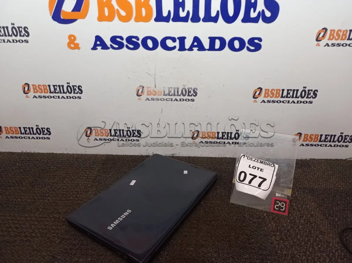 LOTE 077 - 01 NOTEBOOK MARCA SAMSUNG ICORE 3 P/RETIRADA DE PEÇAS. (NO ESTADO) ATENÇÃO! FAZER A VISITAÇÃO ANTES DE ARREMATAR, NÃO SABEMOS SE FUNCIONA. LEILÃO NÃO TEM GARANTIA E NEM DEVOLUÇÃO, SUJEITO A POSSÍVEIS AVARIAS VISÍVEIS/OCULTAS E/OU AUSÊNCIA DE COMPONENTES.