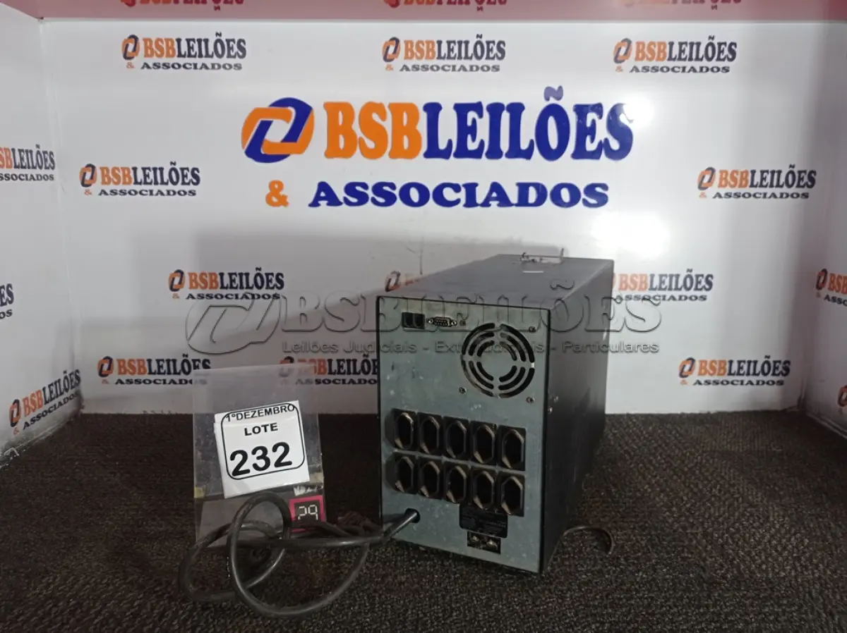 LOTE 232 - 01 NOBREAK MARCA VISION2 MODELO SMS. (NO ESTADO) ATENÇÃO! FAZER A VISITAÇÃO ANTES DE ARREMATAR, NÃO SABEMOS SE FUNCIONA. LEILÃO NÃO TEM GARANTIA E NEM DEVOLUÇÃO, SUJEITO A POSSÍVEIS AVARIAS VISÍVEIS/OCULTAS E/OU AUSÊNCIA DE COMPONENTES.