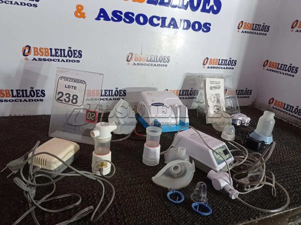 LOTE 238 - 03 INALADORES ULTRASSÓNICOS MARCAS E MODELOS DIVERSOS E 01 INTERFONE MARCA TEVAR. (NO ESTADO) ATENÇÃO! FAZER A VISITAÇÃO ANTES DE ARREMATAR, NÃO SABEMOS SE FUNCIONA. LEILÃO NÃO TEM GARANTIA E NEM DEVOLUÇÃO, SUJEITO A POSSÍVEIS AVARIAS VISÍVEIS/OCULTAS E/OU AUSÊNCIA DE COMPONENTES.