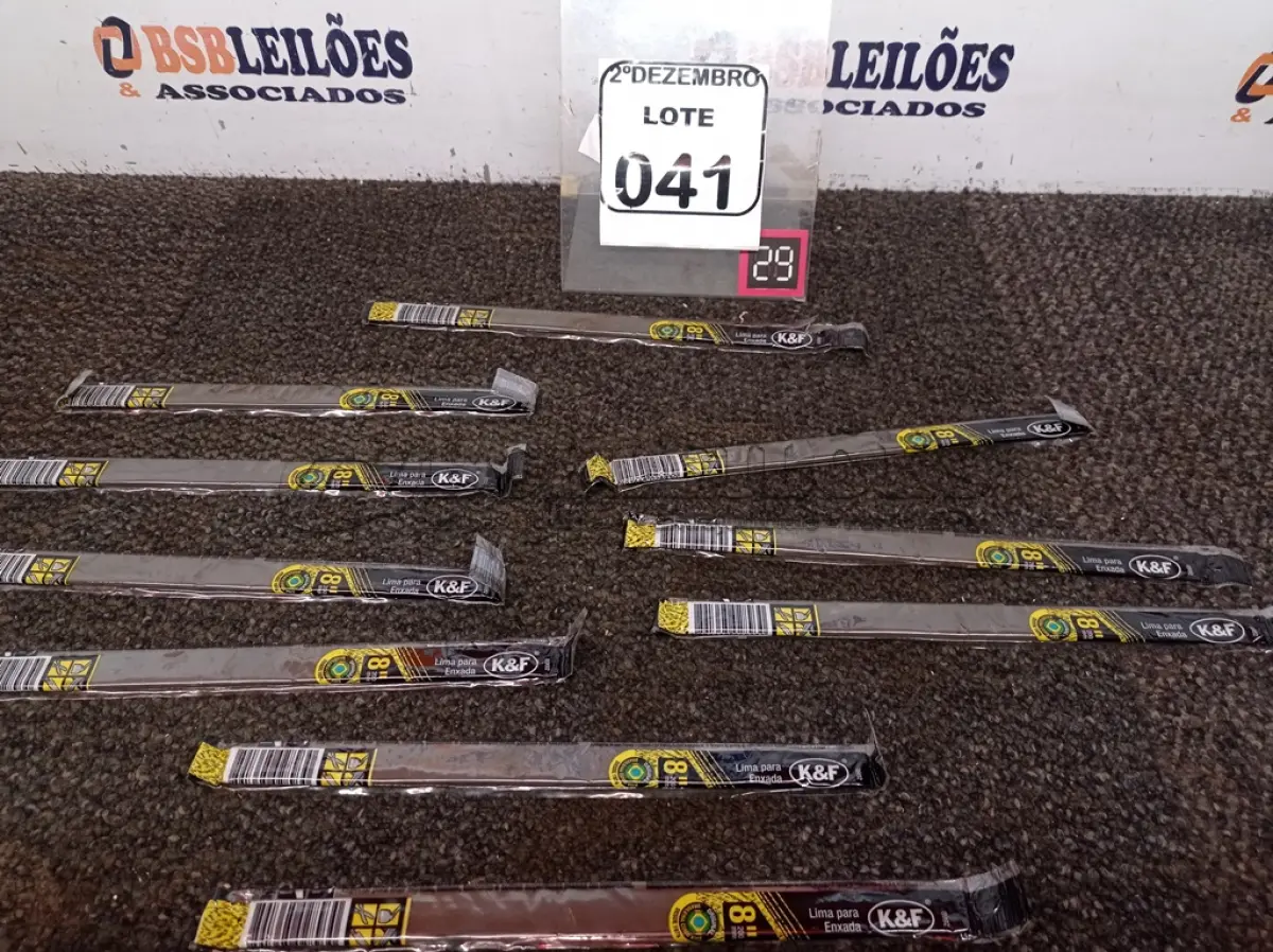 LOTE 041 - 10 LIMAS AMOLADORAS MARCA KF (NOVO). (NO ESTADO) ATENÇÃO! FAZER A VISITAÇÃO ANTES DE ARREMATAR, NÃO SABEMOS SE FUNCIONA. LEILÃO NÃO TEM GARANTIA E NEM DEVOLUÇÃO, SUJEITO A POSSÍVEIS AVARIAS VISÍVEIS/OCULTAS E/OU AUSÊNCIA DE COMPONENTES.