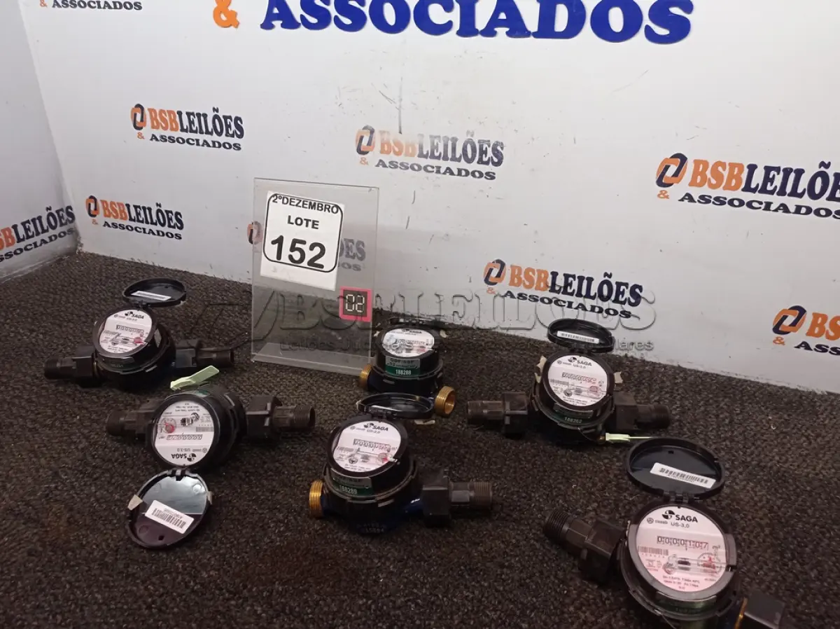 LOTE 152 - 06 HIDRÔMETROS MARCAS E MODELOS DIVERSOS. (NO ESTADO) ATENÇÃO! FAZER A VISITAÇÃO ANTES DE ARREMATAR, NÃO SABEMOS SE FUNCIONA. LEILÃO NÃO TEM GARANTIA E NEM DEVOLUÇÃO, SUJEITO A POSSÍVEIS AVARIAS VISÍVEIS/OCULTAS E/OU AUSÊNCIA DE COMPONENTES.