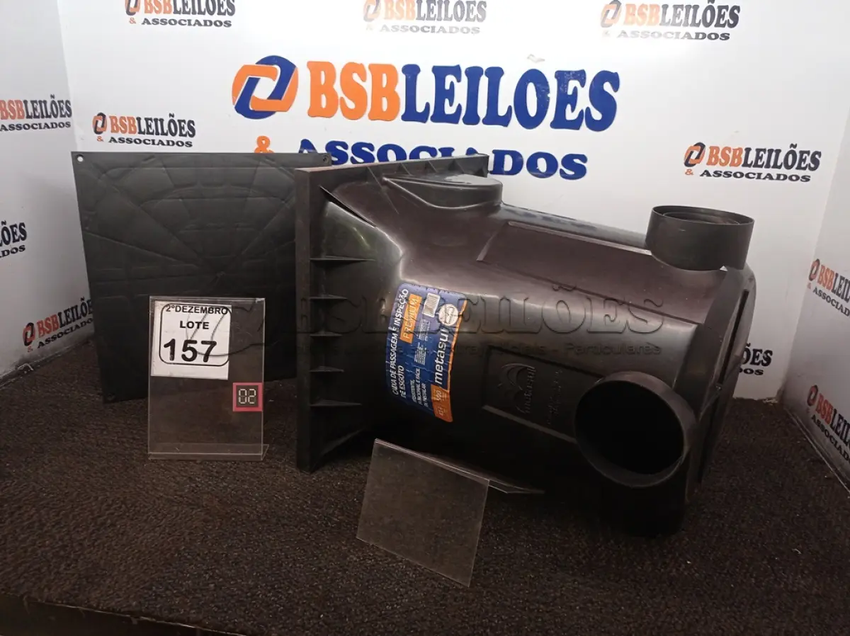 LOTE 157 - 01 CAIXA DE PASSAGEM E INSPEÇÃO DE ESGOTO MARCA METASUL(NOVO). (NO ESTADO) ATENÇÃO! FAZER A VISITAÇÃO ANTES DE ARREMATAR, NÃO SABEMOS SE FUNCIONA. LEILÃO NÃO TEM GARANTIA E NEM DEVOLUÇÃO, SUJEITO A POSSÍVEIS AVARIAS VISÍVEIS/OCULTAS E/OU AUSÊNCIA DE COMPONENTES.