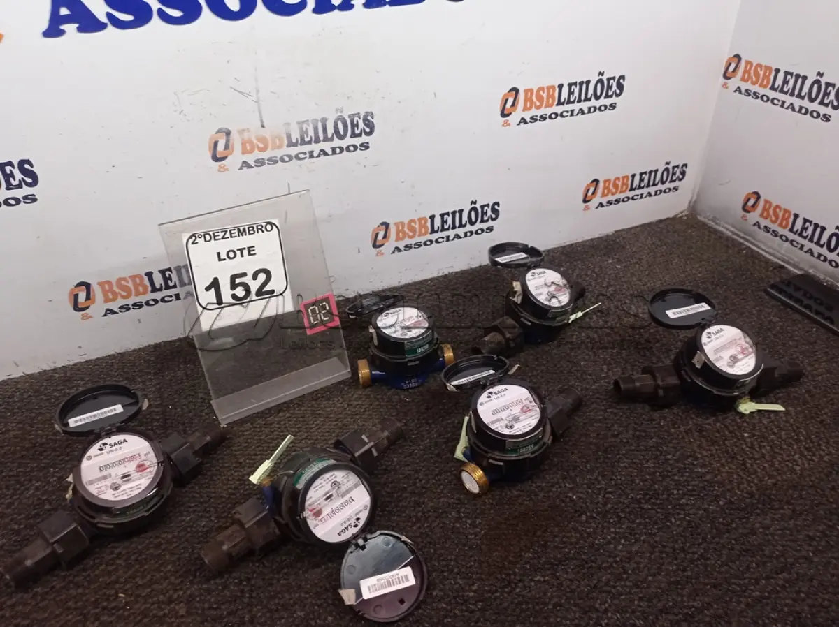 LOTE 152 - 06 HIDRÔMETROS MARCAS E MODELOS DIVERSOS. (NO ESTADO) ATENÇÃO! FAZER A VISITAÇÃO ANTES DE ARREMATAR, NÃO SABEMOS SE FUNCIONA. LEILÃO NÃO TEM GARANTIA E NEM DEVOLUÇÃO, SUJEITO A POSSÍVEIS AVARIAS VISÍVEIS/OCULTAS E/OU AUSÊNCIA DE COMPONENTES.