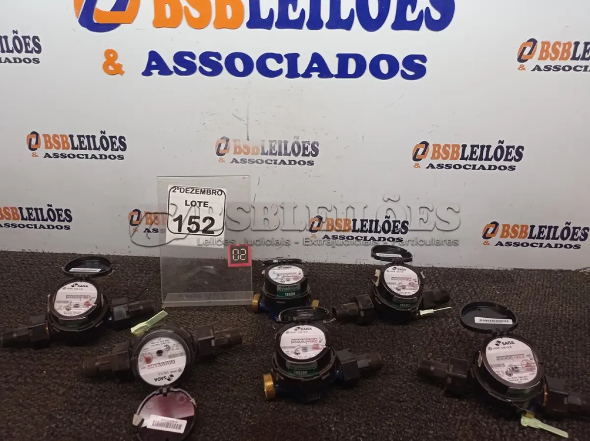 LOTE 152 - 06 HIDRÔMETROS MARCAS E MODELOS DIVERSOS. (NO ESTADO) ATENÇÃO! FAZER A VISITAÇÃO ANTES DE ARREMATAR, NÃO SABEMOS SE FUNCIONA. LEILÃO NÃO TEM GARANTIA E NEM DEVOLUÇÃO, SUJEITO A POSSÍVEIS AVARIAS VISÍVEIS/OCULTAS E/OU AUSÊNCIA DE COMPONENTES.