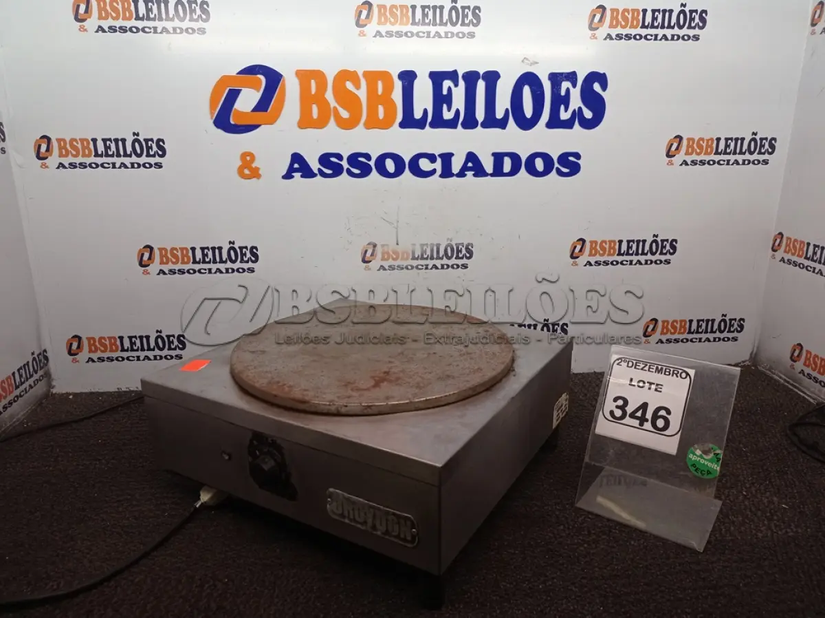 LOTE 346 - 01 CREPEIRA MARCA CROYDON. (NO ESTADO) ATENÇÃO! FAZER A VISITAÇÃO ANTES DE ARREMATAR, NÃO SABEMOS SE FUNCIONA. LEILÃO NÃO TEM GARANTIA E NEM DEVOLUÇÃO, SUJEITO A POSSÍVEIS AVARIAS VISÍVEIS/OCULTAS E/OU AUSÊNCIA DE COMPONENTES.