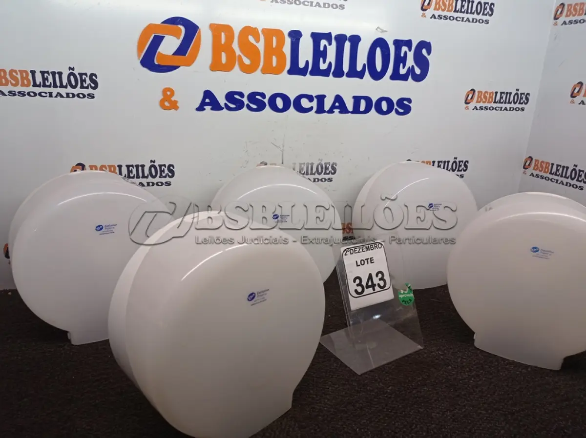 LOTE 343 - 05 DISPENSES P/PAPEL. (NO ESTADO) ATENÇÃO! FAZER A VISITAÇÃO ANTES DE ARREMATAR, NÃO SABEMOS SE FUNCIONA. LEILÃO NÃO TEM GARANTIA E NEM DEVOLUÇÃO, SUJEITO A POSSÍVEIS AVARIAS VISÍVEIS/OCULTAS E/OU AUSÊNCIA DE COMPONENTES.