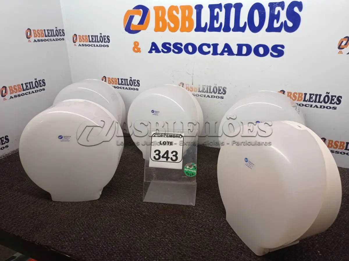 LOTE 343 - 05 DISPENSES P/PAPEL. (NO ESTADO) ATENÇÃO! FAZER A VISITAÇÃO ANTES DE ARREMATAR, NÃO SABEMOS SE FUNCIONA. LEILÃO NÃO TEM GARANTIA E NEM DEVOLUÇÃO, SUJEITO A POSSÍVEIS AVARIAS VISÍVEIS/OCULTAS E/OU AUSÊNCIA DE COMPONENTES.