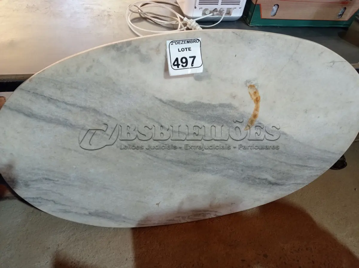 LOTE 497 - 01 PEDRA DE MÁRMORE. (NO ESTADO) ATENÇÃO! FAZER A VISITAÇÃO ANTES DE ARREMATAR, NÃO SABEMOS SE FUNCIONA. LEILÃO NÃO TEM GARANTIA E NEM DEVOLUÇÃO, SUJEITO A POSSÍVEIS AVARIAS VISÍVEIS/OCULTAS E/OU AUSÊNCIA DE COMPONENTES.