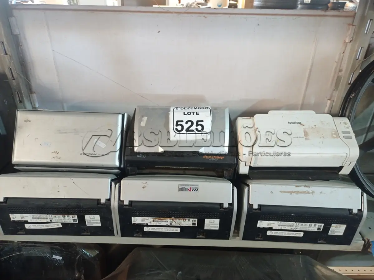 LOTE 525 - 09 SCANNERS MARCAS E MODELOS DIVERSOS. (NO ESTADO) ATENÇÃO! FAZER A VISITAÇÃO ANTES DE ARREMATAR, NÃO SABEMOS SE FUNCIONA. LEILÃO NÃO TEM GARANTIA E NEM DEVOLUÇÃO, SUJEITO A POSSÍVEIS AVARIAS VISÍVEIS/OCULTAS E/OU AUSÊNCIA DE COMPONENTES.