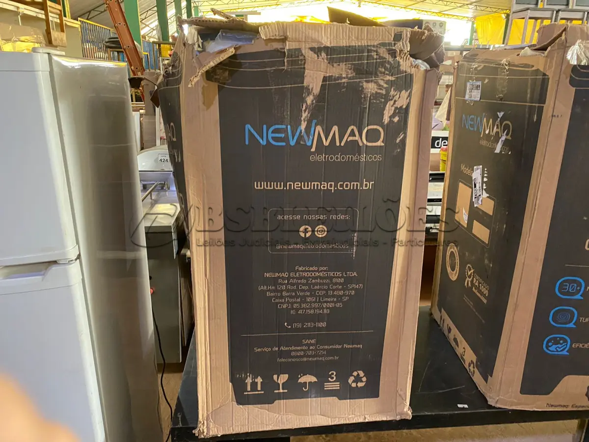 LOTE 015 - 01 - LAVADORA NEWMAQ 10KG 110V (NO ESTADO, NÃO SABEMOS SE FUNCIONA. LEILÃO NÃO TEM GARANTIA E NEM DEVOLUÇÃO, SUJEITO A POSSÍVEIS AVARIAS VISÍVEIS/OCULTAS E/OU AUSÊNCIA DE COMPONENTES)