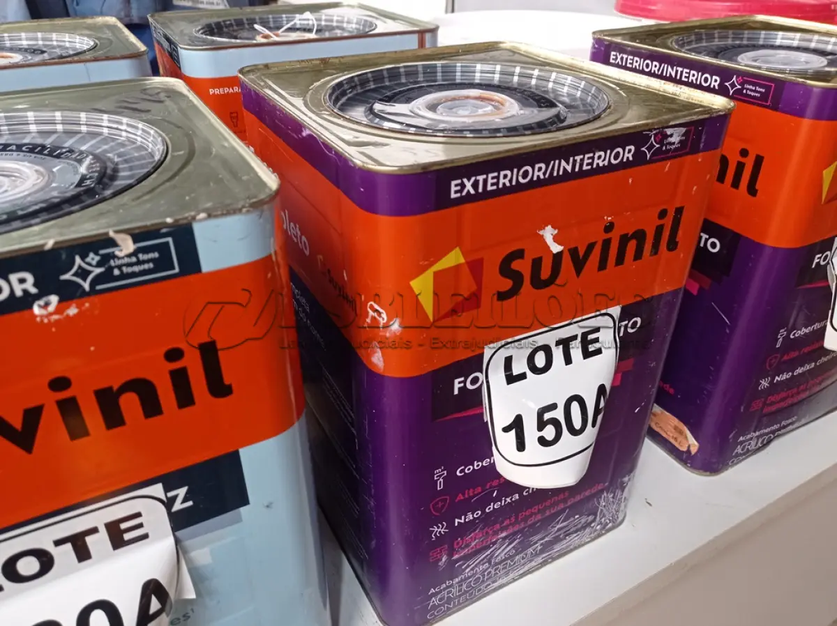 LOTE 150 - 01 LATA DE TINTA BASE COR BRANCO 16L ACRÍLICO PREMIUM MARCA SUVINIL (NO ESTADO, NÃO SABEMOS SE FUNCIONA. LEILÃO NÃO TEM GARANTIA E NEM DEVOLUÇÃO, SUJEITO A POSSÍVEIS AVARIAS VISÍVEIS/OCULTAS E/OU AUSÊNCIA DE COMPONENTES)