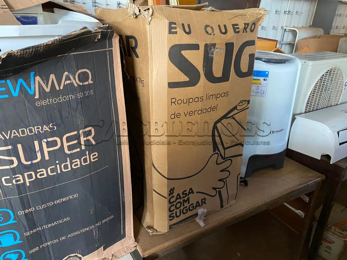 LOTE 051 - 01 - LAVADORA SUGGAR 7KG 110V (NO ESTADO, NÃO SABEMOS SE FUNCIONA. LEILÃO NÃO TEM GARANTIA E NEM DEVOLUÇÃO, SUJEITO A POSSÍVEIS AVARIAS VISÍVEIS/OCULTAS E/OU AUSÊNCIA DE COMPONENTES)