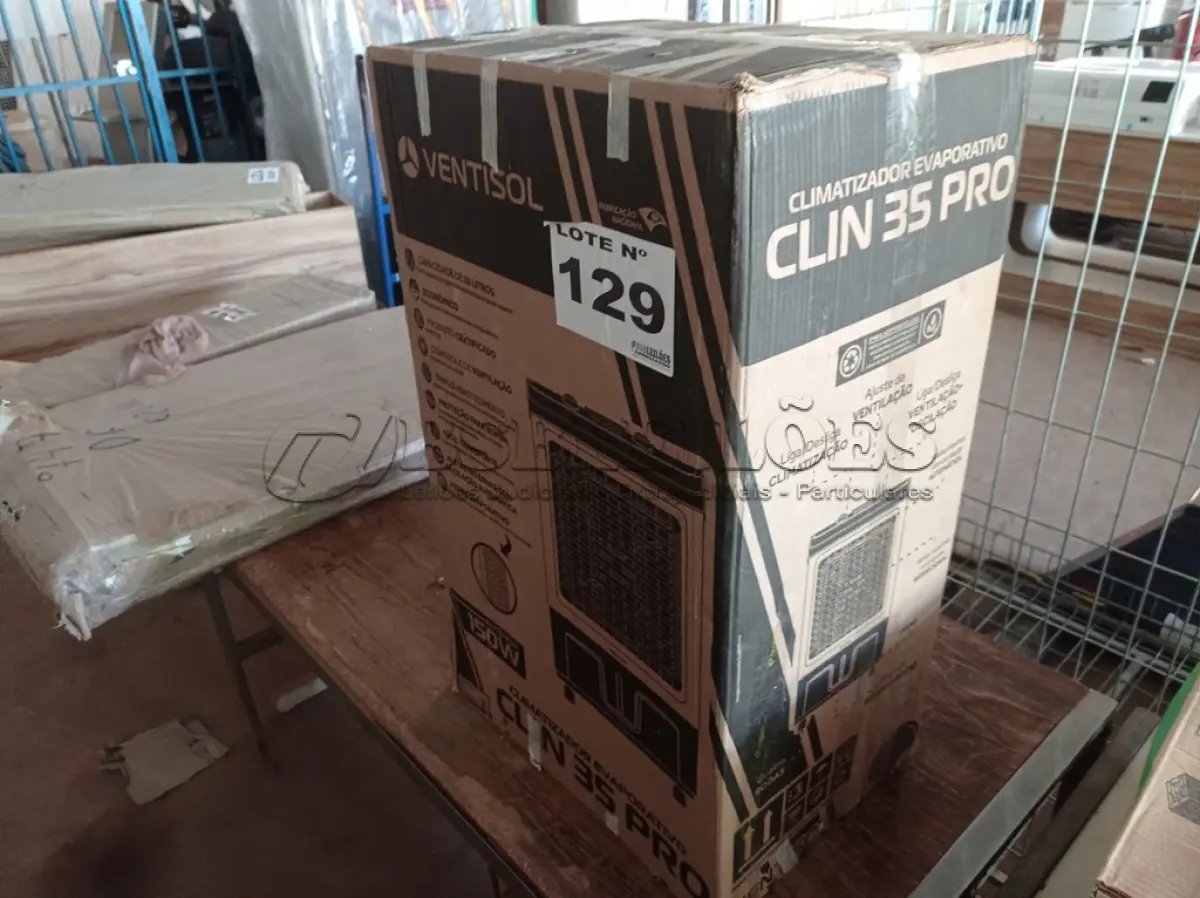 LOTE 129 - 01 - CLIMATIZADOR VENTISOL CLIR35PRO 35 LITROS 110V (NO ESTADO, NÃO SABEMOS SE FUNCIONA. LEILÃO NÃO TEM GARANTIA E NEM DEVOLUÇÃO, SUJEITO A POSSÍVEIS AVARIAS VISÍVEIS/OCULTAS E/OU AUSÊNCIA DE COMPONENTES)