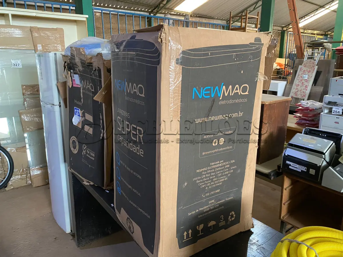 LOTE 012 - 01 - LAVADORA NEWMAQ 16KG 110V (NO ESTADO, NÃO SABEMOS SE FUNCIONA. LEILÃO NÃO TEM GARANTIA E NEM DEVOLUÇÃO, SUJEITO A POSSÍVEIS AVARIAS VISÍVEIS/OCULTAS E/OU AUSÊNCIA DE COMPONENTES)