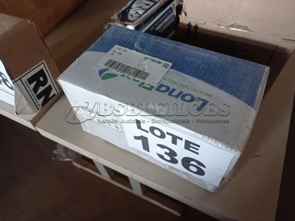 LOTE 136 - 01 - PASTILHA FREIO DIANT/TRAS MB 1938 SCANIA 114 - LONAFLEX P116 (NO ESTADO, NÃO SABEMOS SE FUNCIONA. LEILÃO NÃO TEM GARANTIA E NEM DEVOLUÇÃO, SUJEITO A POSSÍVEIS AVARIAS VISÍVEIS/OCULTAS E/OU AUSÊNCIA DE COMPONENTES)