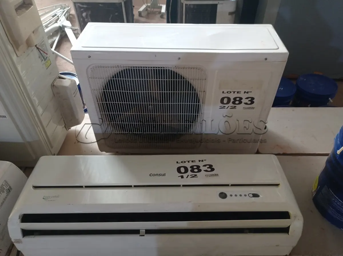 LOTE 083 - 01 KIT AR-CONDICIONADO CONSUL 18000 BTUS (NO ESTADO, NÃO SABEMOS SE FUNCIONA. LEILÃO NÃO TEM GARANTIA E NEM DEVOLUÇÃO, SUJEITO A POSSÍVEIS AVARIAS VISÍVEIS/OCULTAS E/OU AUSÊNCIA DE COMPONENTES)