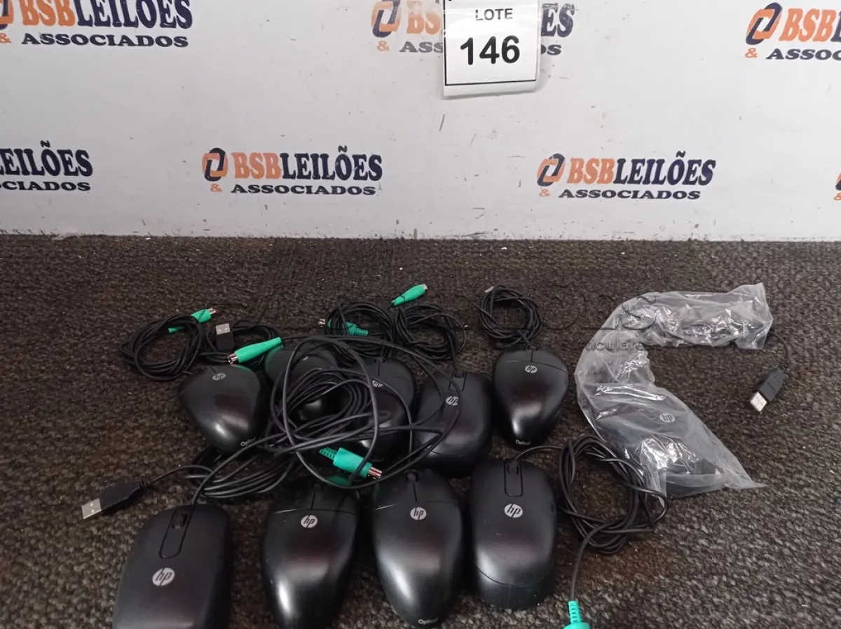 LOTE 146 - 10 MOUSES HP. (NO ESTADO EM QUE SE ENCONTRA. SUJEITO A AVARIAS OCULTAS /VISÍVEIS.)033