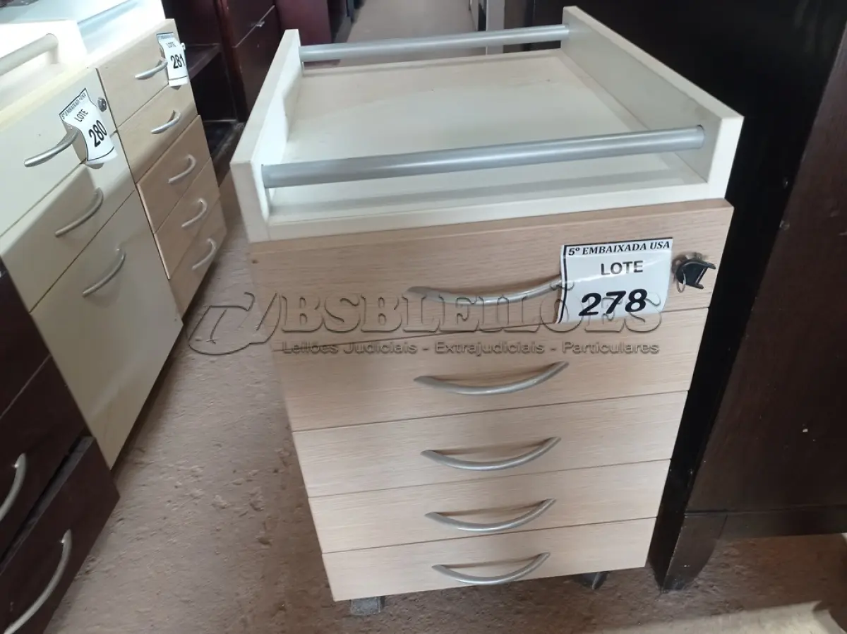 LOTE 278 - 01 GAVETEIRO (DRAWER). (NO ESTADO EM QUE SE ENCONTRA. SUJEITO A AVARIAS OCULTAS/VISÍVEIS.)