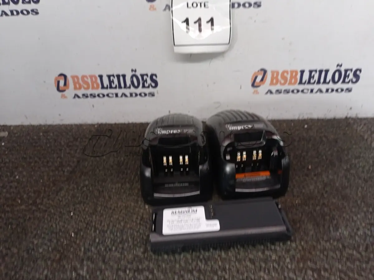 LOTE 111 - 02 CARREGADORES IMPRES. (CHARGERS). (NO ESTADO EM QUE SE ENCONTRA. SUJEITO A AVARIAS OCULTAS/VISÍVEIS.)