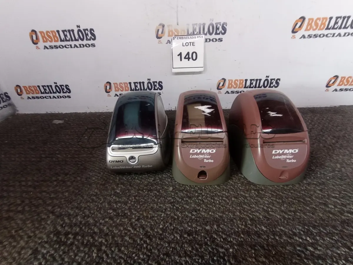 LOTE 140 - 03 ETIQUETAS INTELIGENTES DYMO (DYMO SMART LABEL). (NO ESTADO EM QUE SE ENCONTRA. SUJEITO A AVARIAS OCULTAS/VISÍVEIS.)