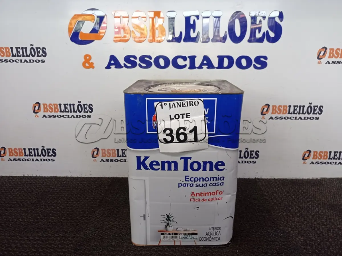 LOTE 361 - 01 LATA DE TINTA ACRÍLICA NA COR VERMELHO 18L MARCA SHERWIN WILLIANS. (NO ESTADO) ATENÇÃO! FAZER A VISITAÇÃO ANTES DE ARREMATAR, NÃO SABEMOS SE FUNCIONA. LEILÃO NÃO TEM GARANTIA E NEM DEVOLUÇÃO, SUJEITO A POSSÍVEIS AVARIAS VISÍVEIS/OCULTAS E/OU AUSÊNCIA DE COMPONENTES.