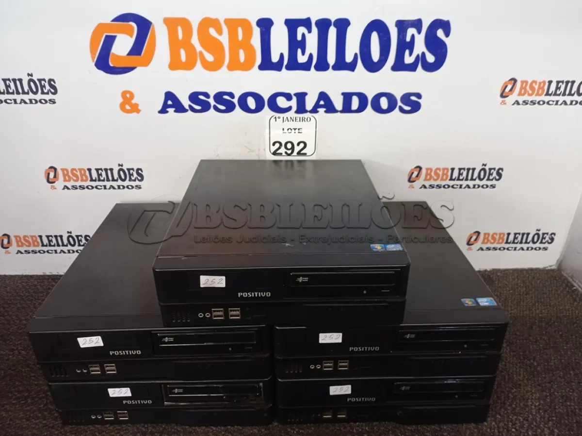 LOTE 292 - 05 CPU’S PARA RETIRADA DE PEÇAS MARCA POSITIVO. (NO ESTADO) ATENÇÃO! FAZER A VISITAÇÃO ANTES DE ARREMATAR, NÃO SABEMOS SE FUNCIONA. LEILÃO NÃO TEM GARANTIA E NEM DEVOLUÇÃO, SUJEITO A POSSÍVEIS AVARIAS VISÍVEIS/OCULTAS E/OU AUSÊNCIA DE COMPONENTES.