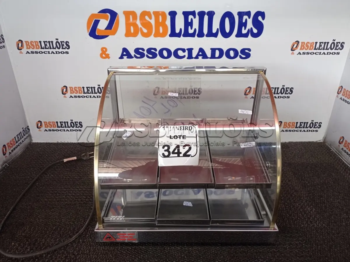 LOTE 342 - 01 ESTUFA ELÉTRICA C/06 BANDEJAS. (NO ESTADO) ATENÇÃO! FAZER A VISITAÇÃO ANTES DE ARREMATAR, NÃO SABEMOS SE FUNCIONA. LEILÃO NÃO TEM GARANTIA E NEM DEVOLUÇÃO, SUJEITO A POSSÍVEIS AVARIAS VISÍVEIS/OCULTAS E/OU AUSÊNCIA DE COMPONENTES.