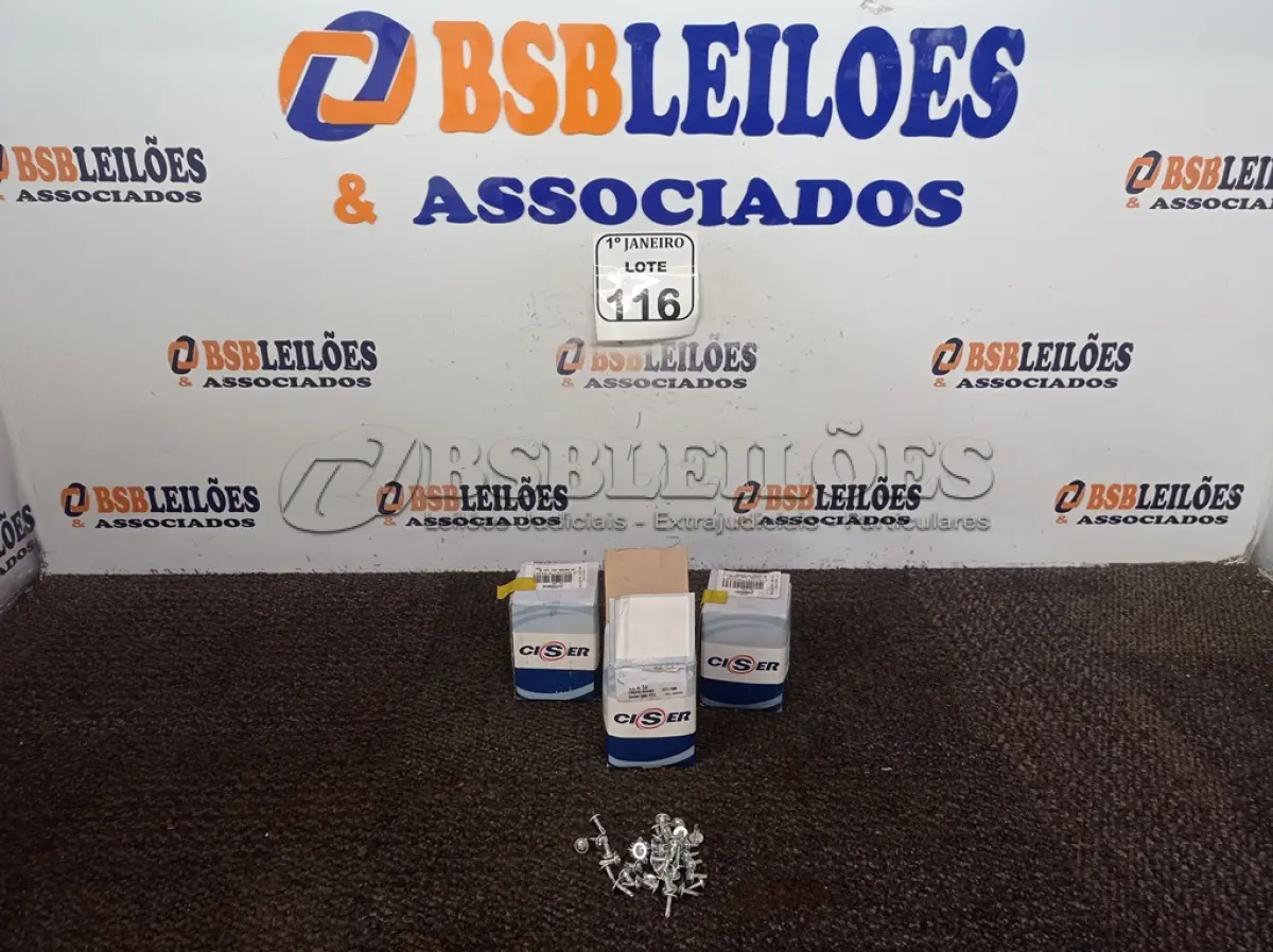 LOTE 116 - 03 CAIXINHAS DE PARAFUSOS FLANGEADO PHILIPS 4,2X13 ZINCADO BRANCO COM 500 PEÇAS CADA. (NO ESTADO) ATENÇÃO! FAZER A VISITAÇÃO ANTES DE ARREMATAR, NÃO SABEMOS SE FUNCIONA. LEILÃO NÃO TEM GARANTIA E NEM DEVOLUÇÃO, SUJEITO A POSSÍVEIS AVARIAS VISÍVEIS/OCULTAS E/OU AUSÊNCIA DE COMPONENTES.