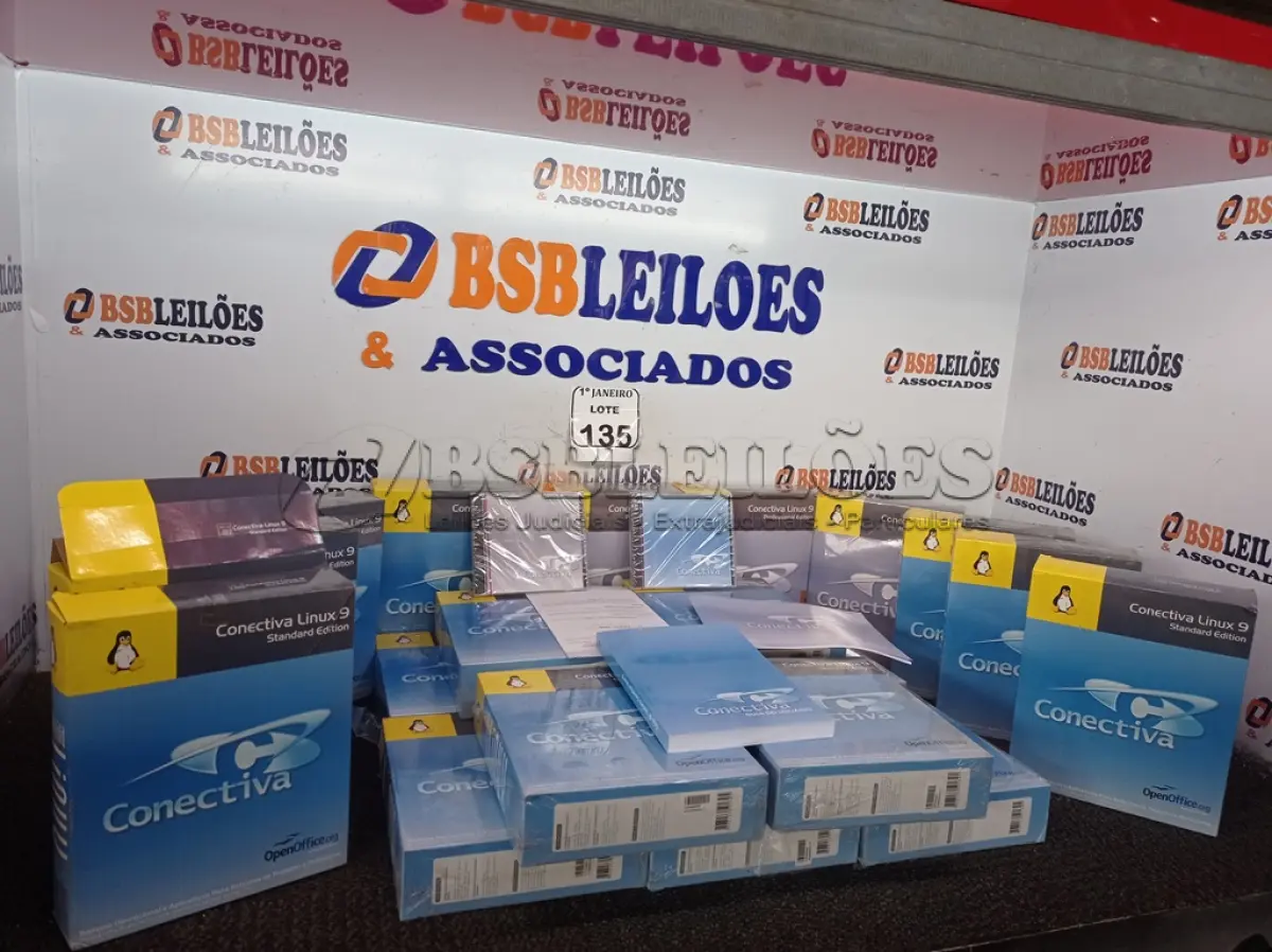 LOTE 135 - 16 CAIXAS DE SISTEMA OPERACIONAL E APLICATIVOS PARA ESTAÇÃO DE TRABALHO E SERVIDORES CONECTIVA LINUX 9 STANDARD EDITION E 05 CAIXAS DE SISTEMA OPERACIONAL E APLICATIVOS PARA SERVIDORES E REDES CORPORATIVAS LINUX 9 STANDARD PROFESSIONAL EDITION. (NOVO) (NO ESTADO) ATENÇÃO! FAZER A VISITAÇÃO ANTES DE ARREMATAR, NÃO SABEMOS SE FUNCIONA. LEILÃO NÃO TEM GARANTIA E NEM DEVOLUÇÃO, SUJEITO A POSSÍVEIS AVARIAS VISÍVEIS/OCULTAS E/OU AUSÊNCIA DE COMPONENTES.