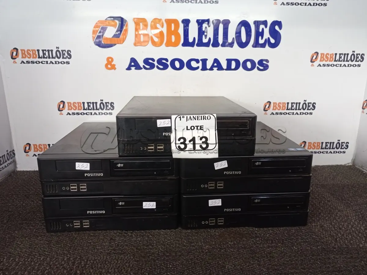 LOTE 313 - 05 CPU’S MARCA POSITIVO P/RETIRADA DE PEÇAS. (NO ESTADO) ATENÇÃO! FAZER A VISITAÇÃO ANTES DE ARREMATAR, NÃO SABEMOS SE FUNCIONA. LEILÃO NÃO TEM GARANTIA E NEM DEVOLUÇÃO, SUJEITO A POSSÍVEIS AVARIAS VISÍVEIS/OCULTAS E/OU AUSÊNCIA DE COMPONENTES.