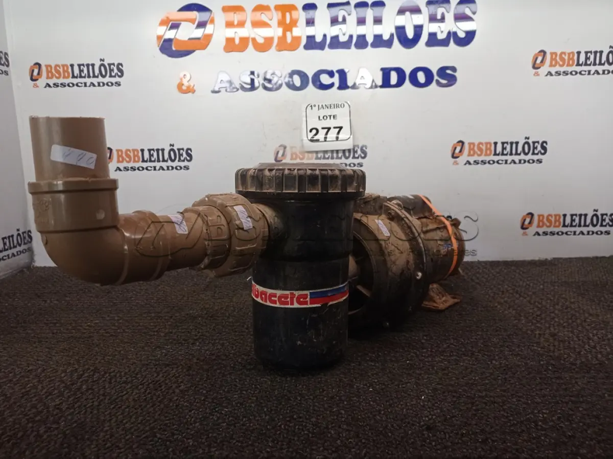 LOTE 277 - 01 MOTOR DE INDUÇÃO MONOFÁSICO COM PRÉ FILTRO E TERMÓSTATO MARCA ALBACETE. (NO ESTADO) ATENÇÃO! FAZER A VISITAÇÃO ANTES DE ARREMATAR, NÃO SABEMOS SE FUNCIONA. LEILÃO NÃO TEM GARANTIA E NEM DEVOLUÇÃO, SUJEITO A POSSÍVEIS AVARIAS VISÍVEIS/OCULTAS E/OU AUSÊNCIA DE COMPONENTES.