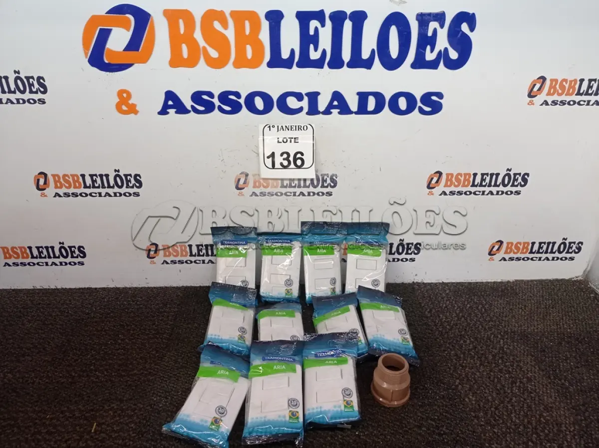 LOTE 136 - 11 INTERRUPTORES SIMPLES. (NO ESTADO) ATENÇÃO! FAZER A VISITAÇÃO ANTES DE ARREMATAR, NÃO SABEMOS SE FUNCIONA. LEILÃO NÃO TEM GARANTIA E NEM DEVOLUÇÃO, SUJEITO A POSSÍVEIS AVARIAS VISÍVEIS/OCULTAS E/OU AUSÊNCIA DE COMPONENTES.