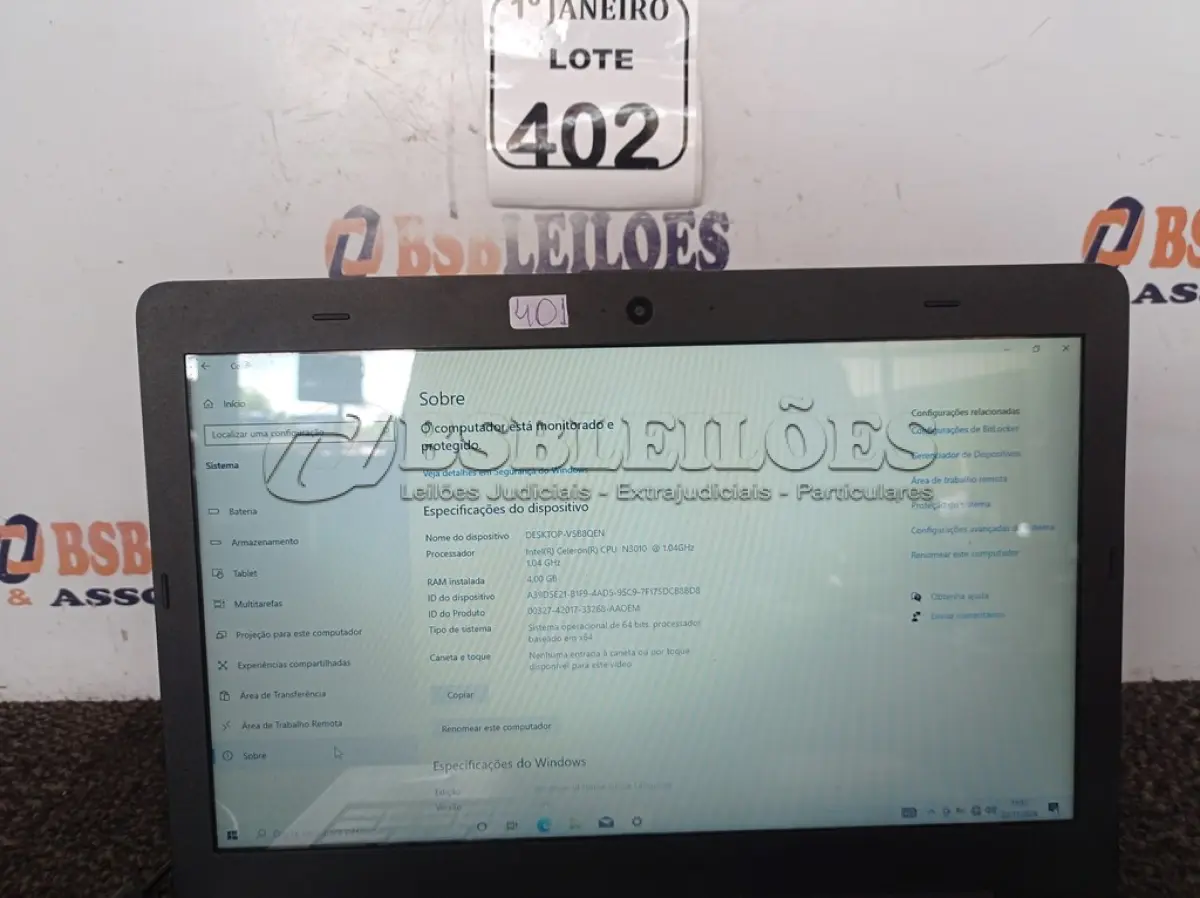 LOTE 402 - 01 NOTEBOOK C/FONTE MARCA LOGIN. (NO ESTADO) ATENÇÃO! FAZER A VISITAÇÃO ANTES DE ARREMATAR, NÃO SABEMOS SE FUNCIONA. LEILÃO NÃO TEM GARANTIA E NEM DEVOLUÇÃO, SUJEITO A POSSÍVEIS AVARIAS VISÍVEIS/OCULTAS E/OU AUSÊNCIA DE COMPONENTES.