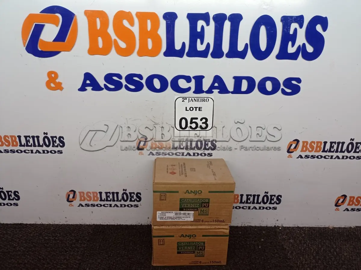 LOTE 053 - 12 LATAS DE 150ML DE CATALIZADOR PU PARA VENIZ. (NO ESTADO) ATENÇÃO! FAZER A VISITAÇÃO ANTES DE ARREMATAR, NÃO SABEMOS SE FUNCIONA. LEILÃO NÃO TEM GARANTIA E NEM DEVOLUÇÃO, SUJEITO A POSSÍVEIS AVARIAS VISÍVEIS/OCULTAS E/OU AUSÊNCIA DE COMPONENTES.