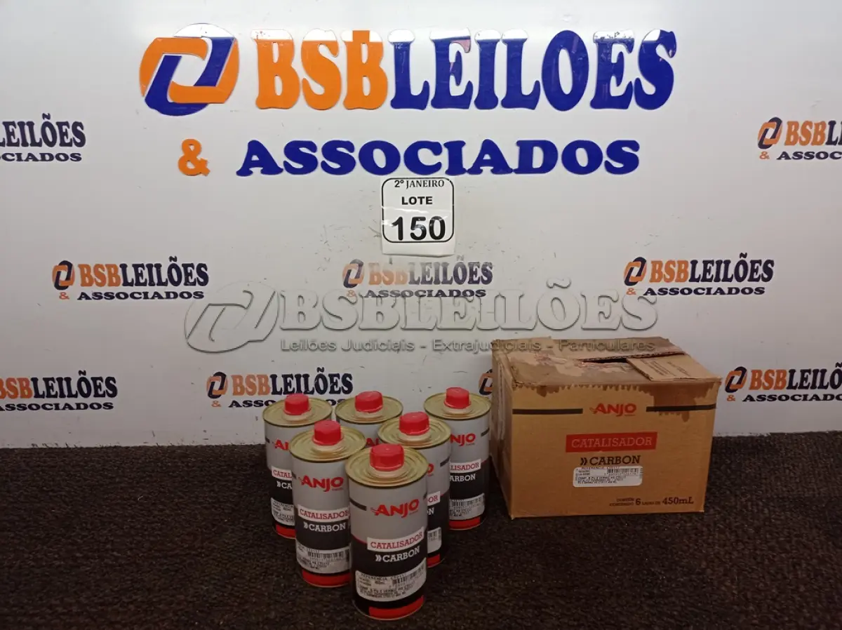 LOTE 150 - 12 CATALISADORES PU E VENIZ MARCA ANJO CONTENDO 450ML EM CADA LATA(NOVO). (NO ESTADO) ATENÇÃO! FAZER A VISITAÇÃO ANTES DE ARREMATAR, NÃO SABEMOS SE FUNCIONA. LEILÃO NÃO TEM GARANTIA E NEM DEVOLUÇÃO, SUJEITO A POSSÍVEIS AVARIAS VISÍVEIS/OCULTAS E/OU AUSÊNCIA DE COMPONENTES.