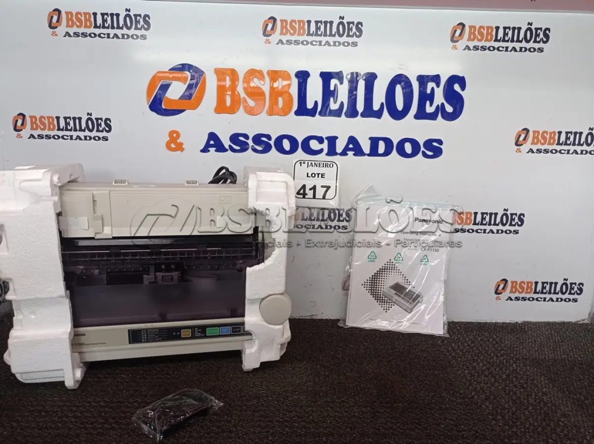 LOTE 417 - 01 IMPRESSORA MULTIFUNCIONAL MODELO KX-P1150 MARCA PANASONIC(NOVO). (NO ESTADO) ATENÇÃO! FAZER A VISITAÇÃO ANTES DE ARREMATAR, NÃO SABEMOS SE FUNCIONA. LEILÃO NÃO TEM GARANTIA E NEM DEVOLUÇÃO, SUJEITO A POSSÍVEIS AVARIAS VISÍVEIS/OCULTAS E/OU AUSÊNCIA DE COMPONENTES.