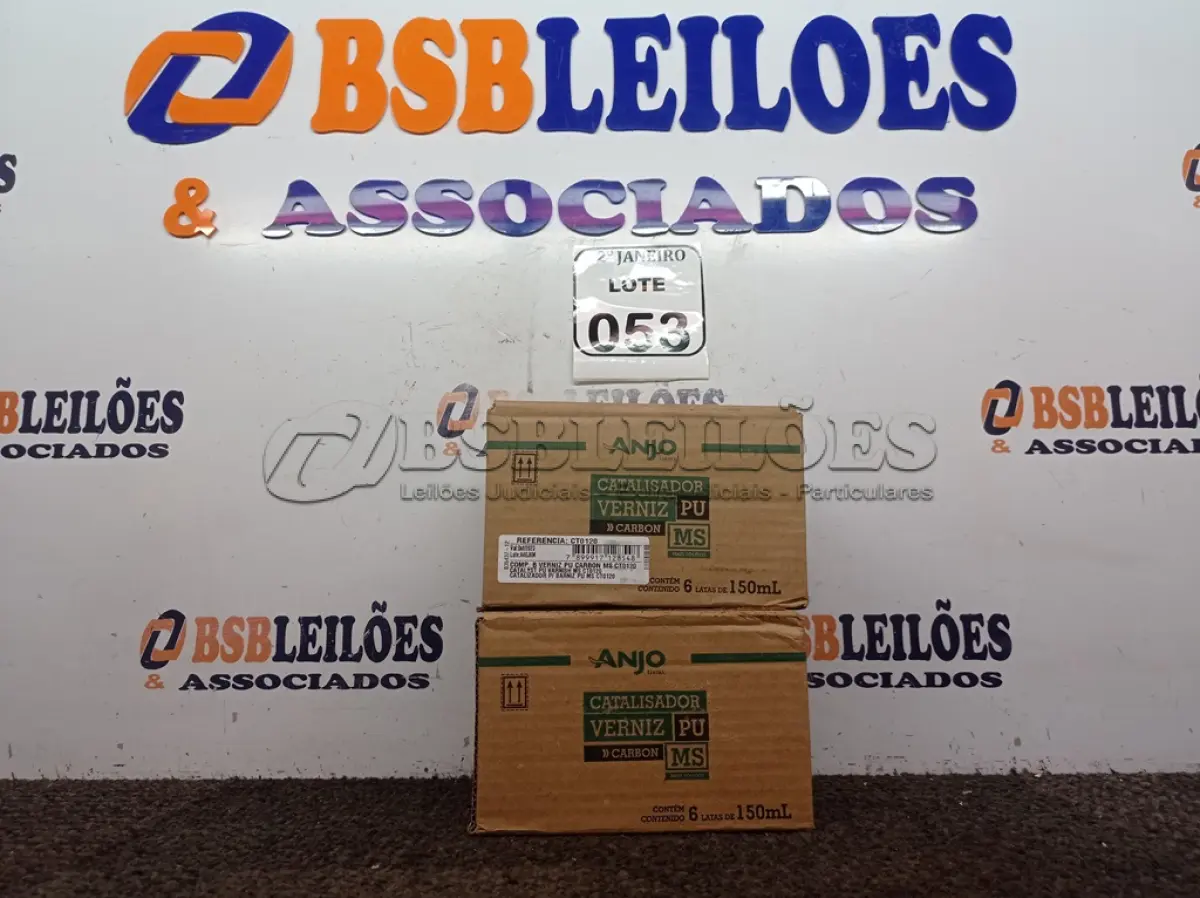 LOTE 053 - 12 LATAS DE 150ML DE CATALIZADOR PU PARA VENIZ. (NO ESTADO) ATENÇÃO! FAZER A VISITAÇÃO ANTES DE ARREMATAR, NÃO SABEMOS SE FUNCIONA. LEILÃO NÃO TEM GARANTIA E NEM DEVOLUÇÃO, SUJEITO A POSSÍVEIS AVARIAS VISÍVEIS/OCULTAS E/OU AUSÊNCIA DE COMPONENTES.