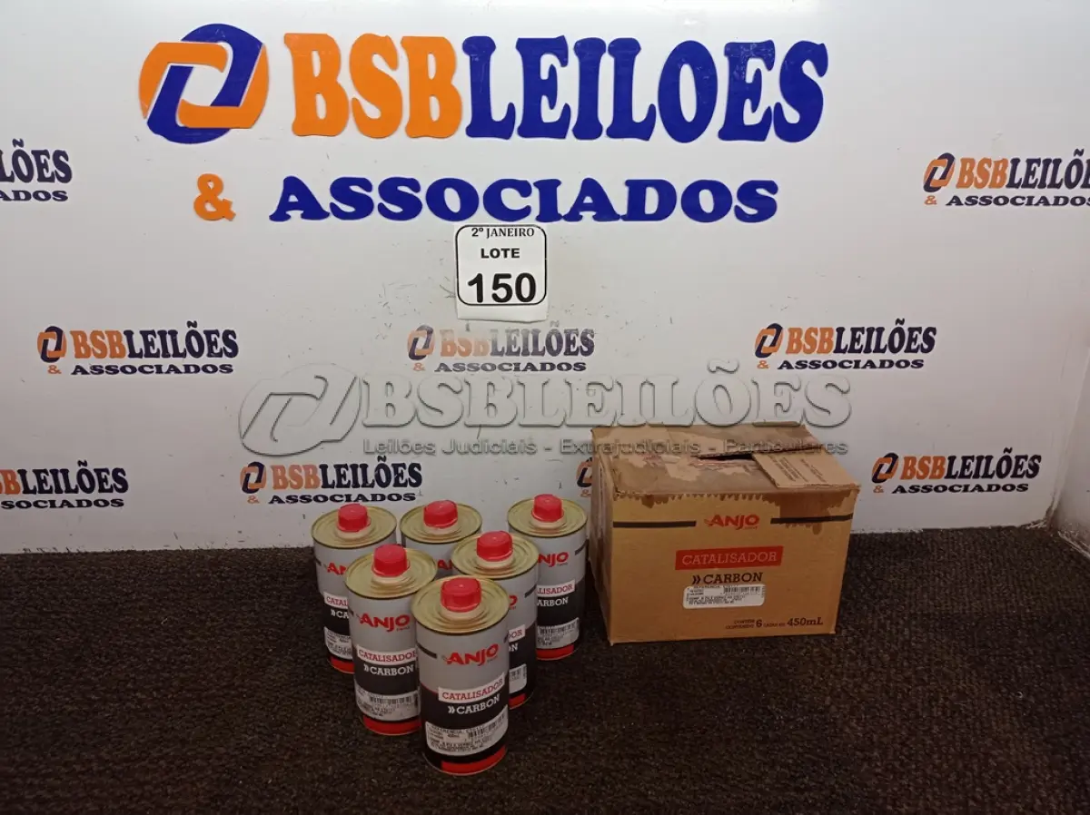 LOTE 150 - 12 CATALISADORES PU E VENIZ MARCA ANJO CONTENDO 450ML EM CADA LATA(NOVO). (NO ESTADO) ATENÇÃO! FAZER A VISITAÇÃO ANTES DE ARREMATAR, NÃO SABEMOS SE FUNCIONA. LEILÃO NÃO TEM GARANTIA E NEM DEVOLUÇÃO, SUJEITO A POSSÍVEIS AVARIAS VISÍVEIS/OCULTAS E/OU AUSÊNCIA DE COMPONENTES.