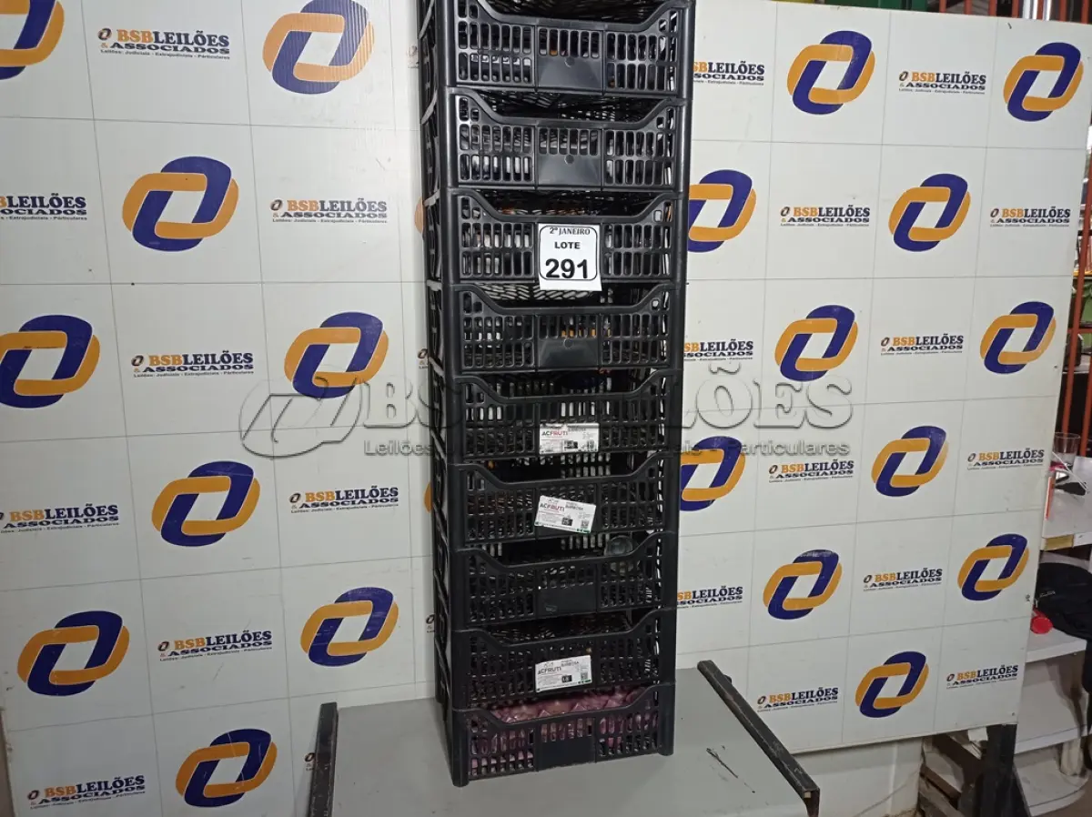 LOTE 291 - 10 CESTOS EM PLÁSTICO. (NO ESTADO) ATENÇÃO! FAZER A VISITAÇÃO ANTES DE ARREMATAR, NÃO SABEMOS SE FUNCIONA. LEILÃO NÃO TEM GARANTIA E NEM DEVOLUÇÃO, SUJEITO A POSSÍVEIS AVARIAS VISÍVEIS/OCULTAS E/OU AUSÊNCIA DE COMPONENTES.